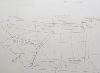 ORIGINAL PRODUCTION BLUEPRINT OF THE MOVIE 'JAWS' PROP SHARK