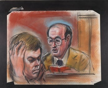 JOHN HINCKLEY COURTROOM SKETCHES (26)