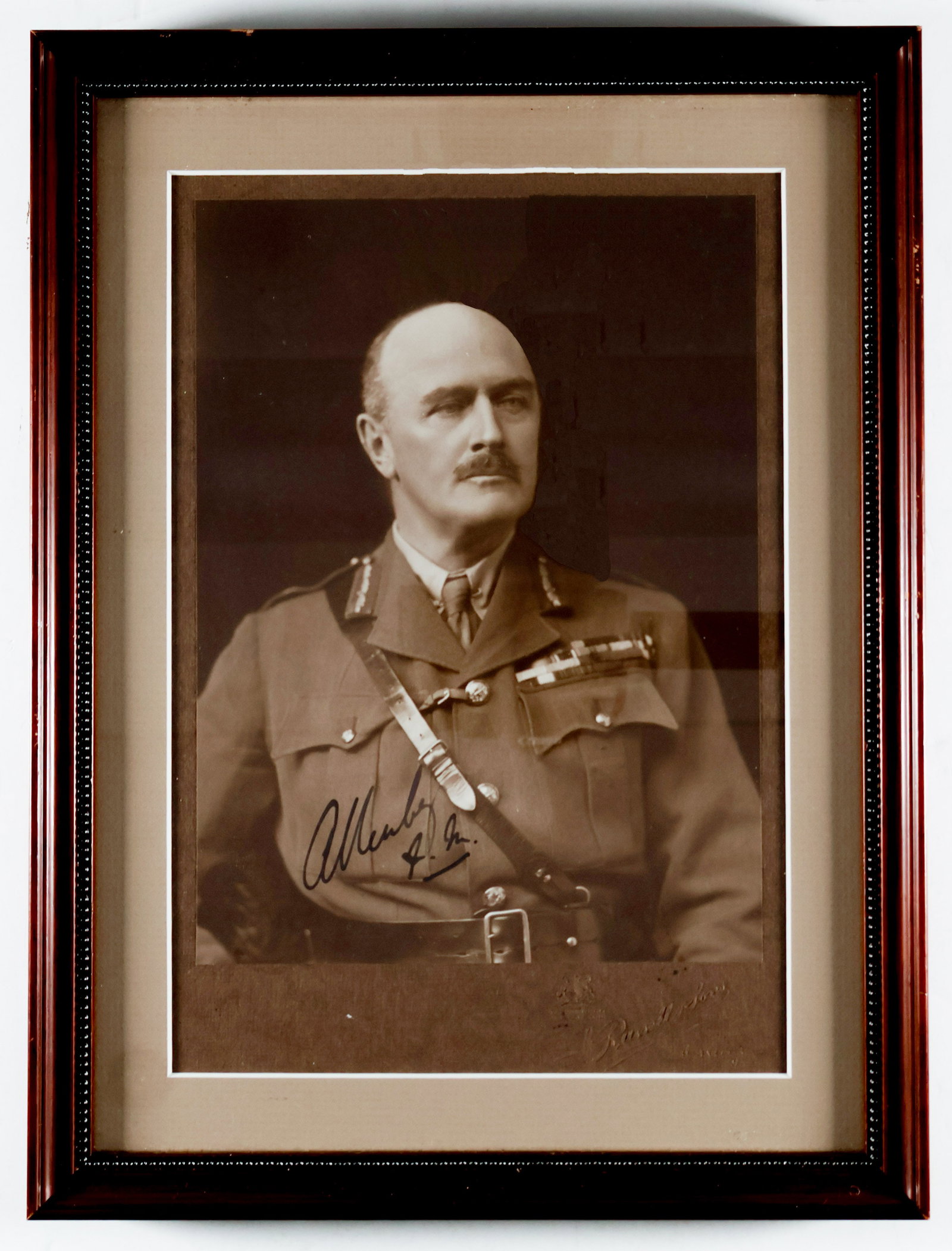 EDMUND ALLENBY: (1861 - 1936) Noted British Field Marshal and imperial governor. He led the Egyptian Expeditionary Force (EEF) during the Sinai and Palestine Campaign against the Ottoman Empire in the conquest of Pal
