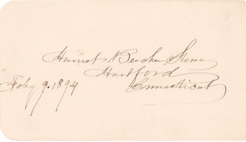 HARRIET BEECHER STOWE