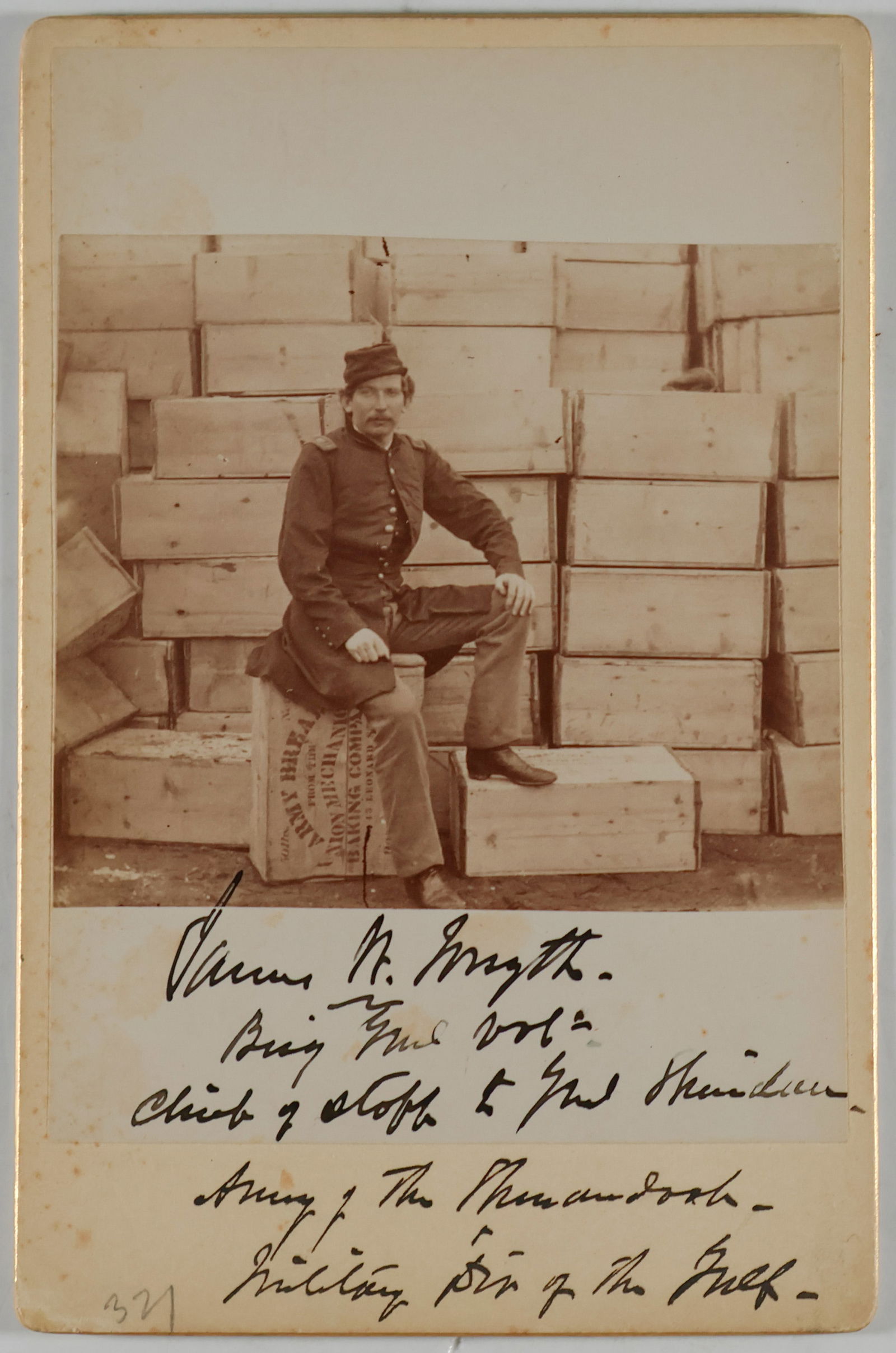 JAMES WILLIAM FORSYTH: (1835 - 1906) Union general who served under McClennan's staff during the Peninsular and Maryland campaigns, distinguishing himself at Chickamauga, later Chief of Staff to Sheridan. In 1890, he was co