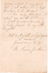 (THOMAS J. JACKSON) MARY ANNA JACKSON