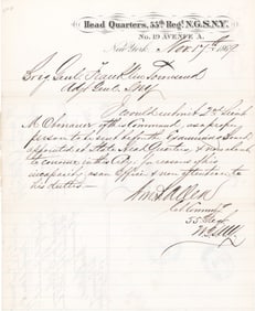 THREE UNION GENERALS ON ONE DOCUMENT