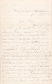 UNION SOLDIER WRITES ABOUT BURNING HOUSES IN WINCHESTER