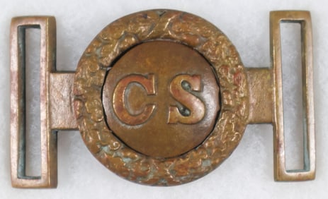 CONFEDERATE TWO-PIECE BELT BUCKLE
