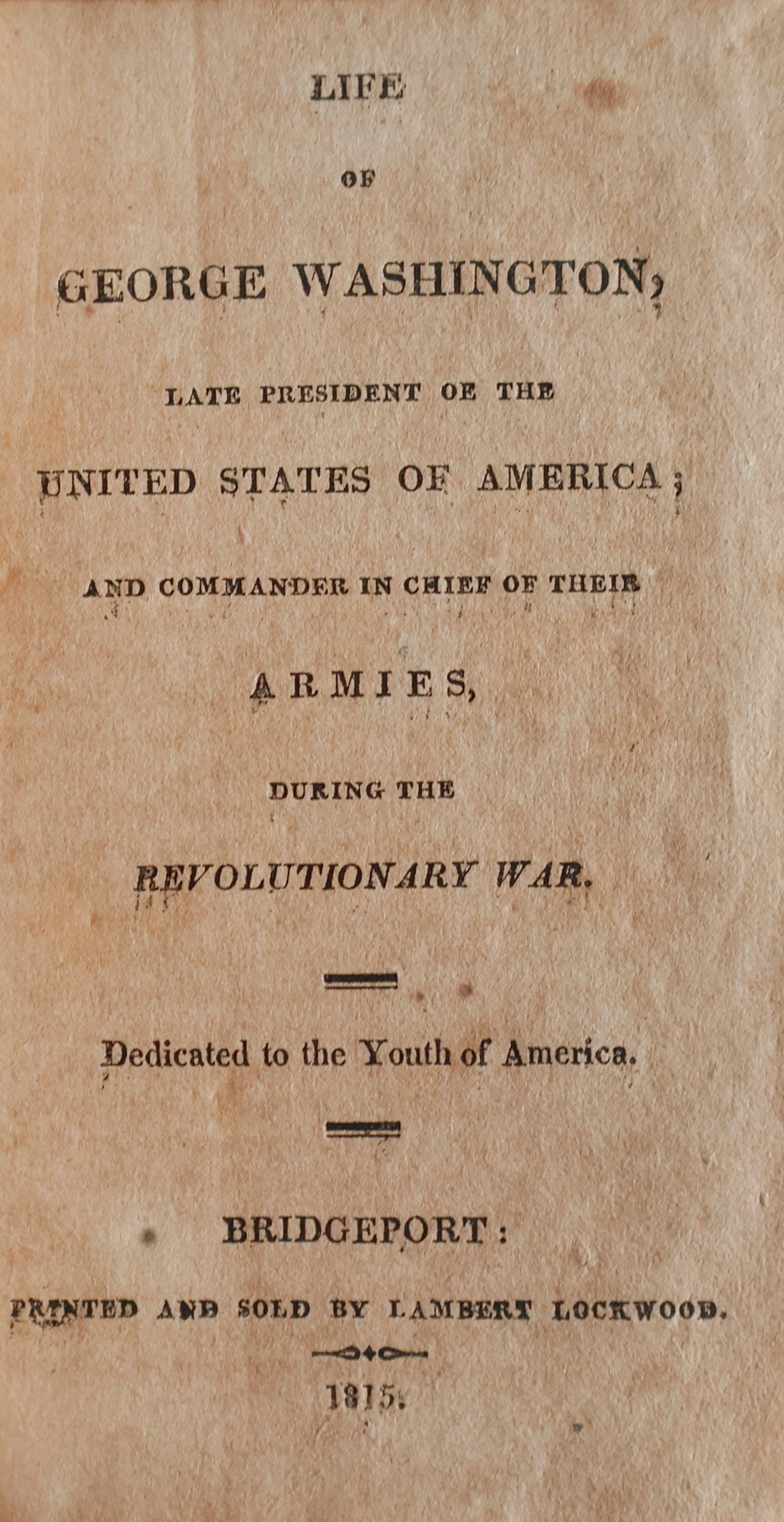 ‘LIFE OF GEORGE WASHINGTON’