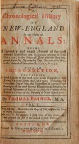 'A CHRONOLOGICAL HISTORY OF NEW-ENGLAND...', 1736