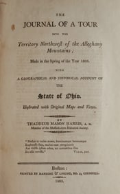 'THE JOURNAL OF A TOUR INTO THE TERRITORY NORTHWEST OF THE ALLEGHANY MOUNTAINS'