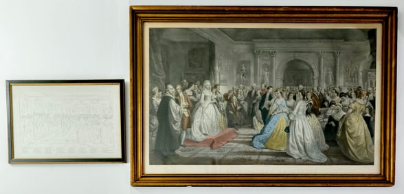 'LADY WASHINGTON'S RECEPTION' ENGRAVING