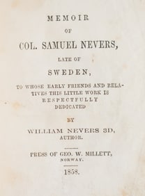 ‘MEMOIR OF COLONEL SAMUEL NEVERS’