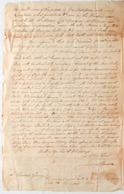 1783 LIGHTHOUSE KEEPER'S LETTER