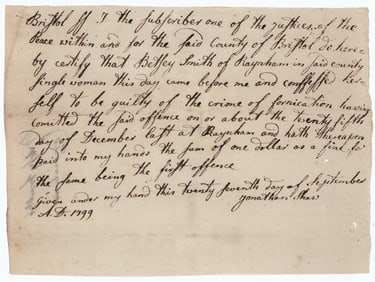 A WOMAN IS CHARGED $1.00 FOR FORNICATION