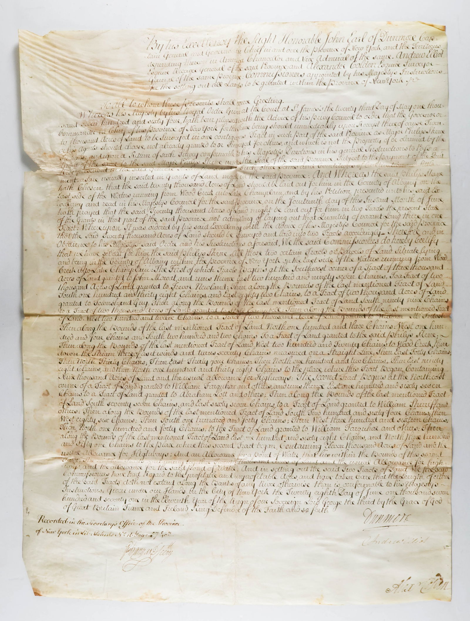 JOHN MURRAY, EARL OF DUNMORE: (1730 - 1809) Scottish colonial administrator. Dunmore was named governor of New York in 1770. He succeeded to the same position in the colony of Virginia the following year after the death of Norborn