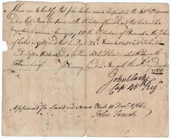 LAND GRANT TO A BRITISH FOOT SOLDIER