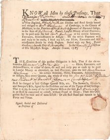 PAYING TUITION TO HARVARD IN 1751