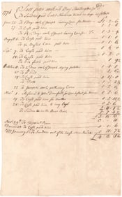 SALTPETER WORKS EXPENSE IN 1776