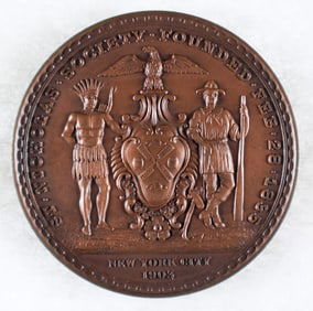 TIFFANY ST. NICHOLAS SOCIETY OF NEW YORK 1903 MEDAL