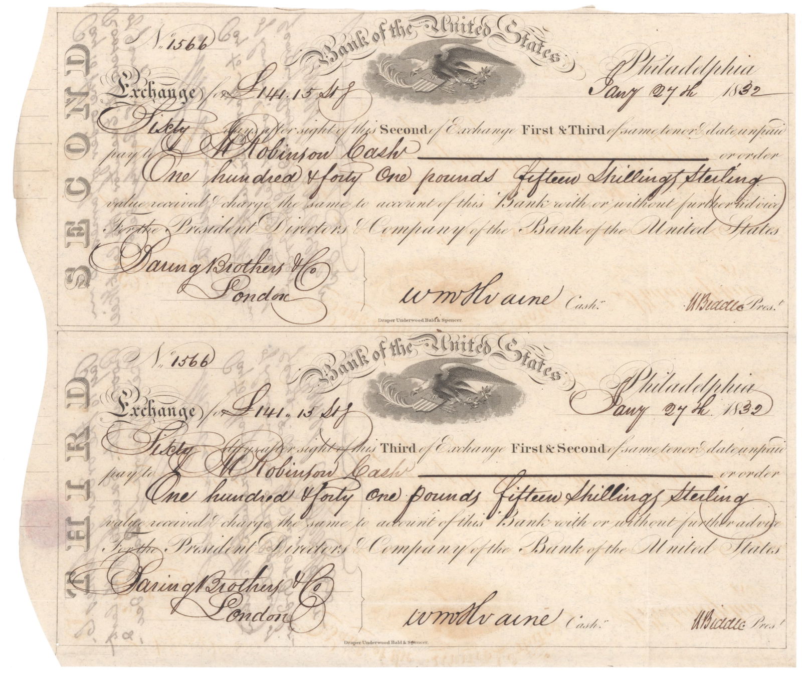 NICHOLAS BIDDLE AND JAMES ROOSEVELT (1 of 2)