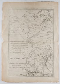 EARLY FRENCH MAP OF THE WESTERN UNITED STATES