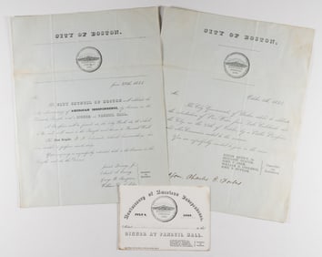 THREE 1848 INVITATIONS FROM BOSTON