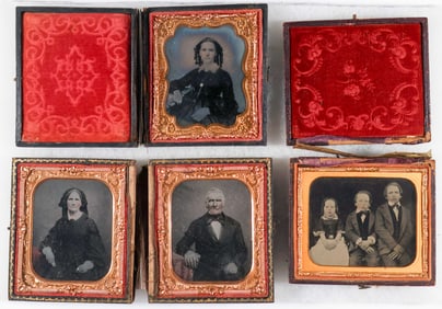 FOUR CASED AMBROTYPES