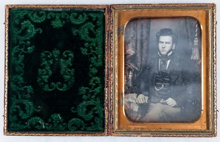 AMBROTYPE IN LEATHER CASE