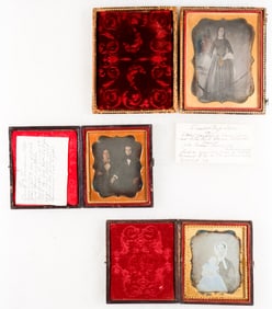 THREE CASED DAGUERREOTYPES