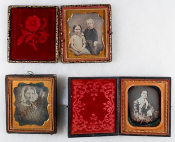 THREE CASED DAGUERREOTYPES