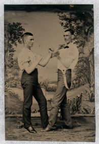 LATE 19TH CENTURY BARE-KNUCKLE BOXING TINTYPE