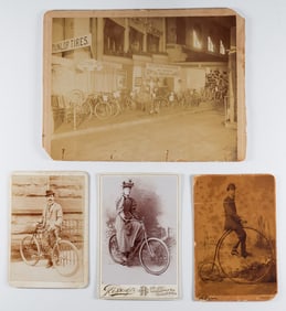 VINTAGE BICYCLE PHOTOGRAPHS (4)