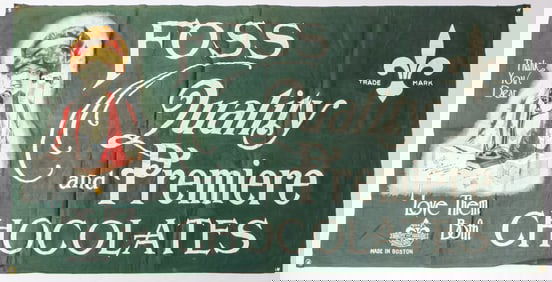 H. D. FOSS & COMPANY CHOCOLATE ADVERTISING BANNER