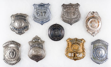 AMERICAN POLICE BADGES (9)