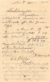 BILL FOR SLAVE MEDICAL CARE GOES TO COURT, 1865