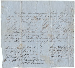 SLAVE HIRE RECEIPT