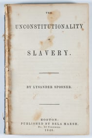 'THE UNCONSTITUTIONALITY OF SLAVERY'