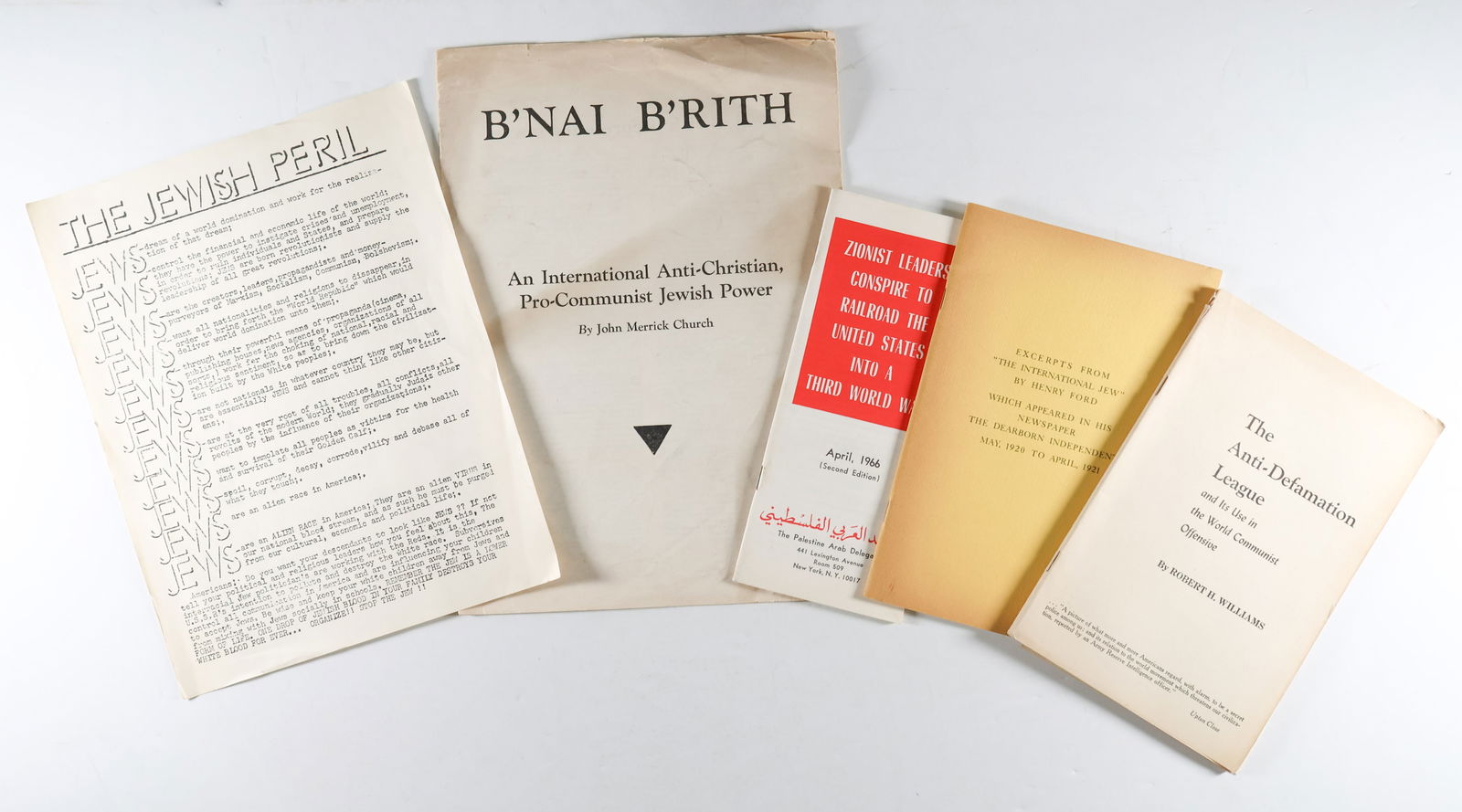 ANTI-SEMITIC PUBLICATIONS (5) (1 of 6)