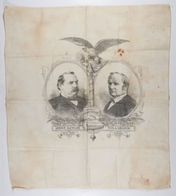 GROVER CLEVELAND 1886 CAMPAIGN HANDKERCHIEF