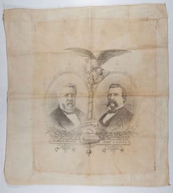 JAMES G. BLAINE 1886 CAMPAIGN HANDKERCHIEF