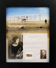1903 WRIGHT FLYER FLOWN LINEN RELIC