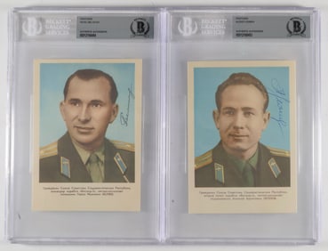 EARLY COSMONAUTS' SIGNATURES