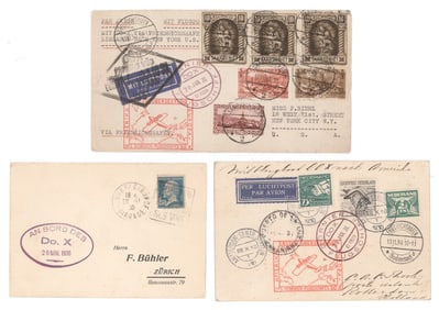 (POSTAL HISTORY) DORNIER DO-X FLOWN COVERS (3)