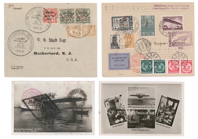 (POSTAL HISTORY) DORNIER DO-X FLOWN COVERS (4)