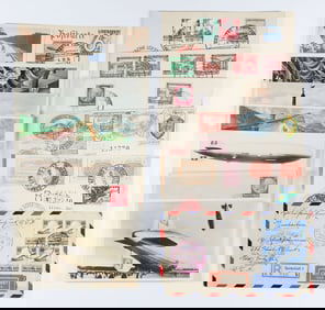 FLOWN HINDENBURG COVERS AND POSTCARDS (13)