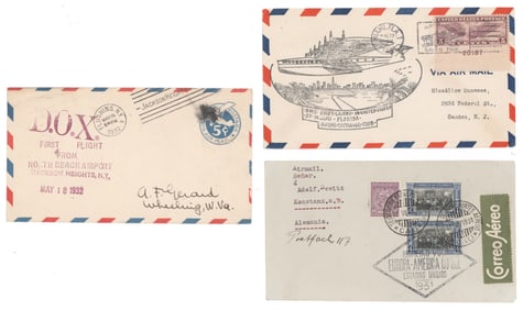(POSTAL HISTORY) DORNIER DO-X FLOWN COVERS (3)