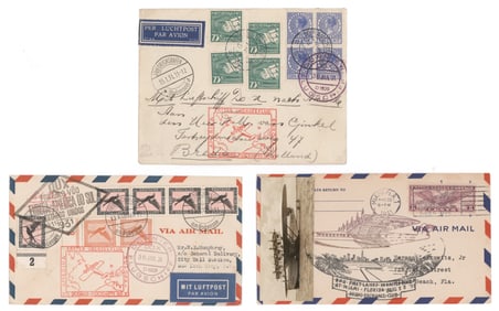 (POSTAL HISTORY) DORNIER DO-X FLOWN COVERS (3)