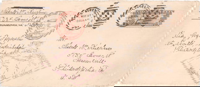 (GRAF ZEPPELIN) FIRST FLIGHT FLOWN COVER, 1930