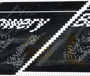 KEITH HARING 'RADIANT BABY" AND 'SNAKE' SUBWAY SIGN