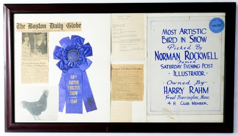 NORMAN ROCKWELL FINDS THE MOST ARTISTIC CHICKEN