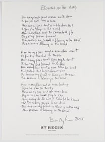 BOB DYLAN'S LYRICS FOR 'BLOWING IN THE WIND'