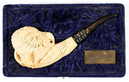 TURKISH HAND-CARVED MEERSCHAUM EAGLE CLAW PIPE